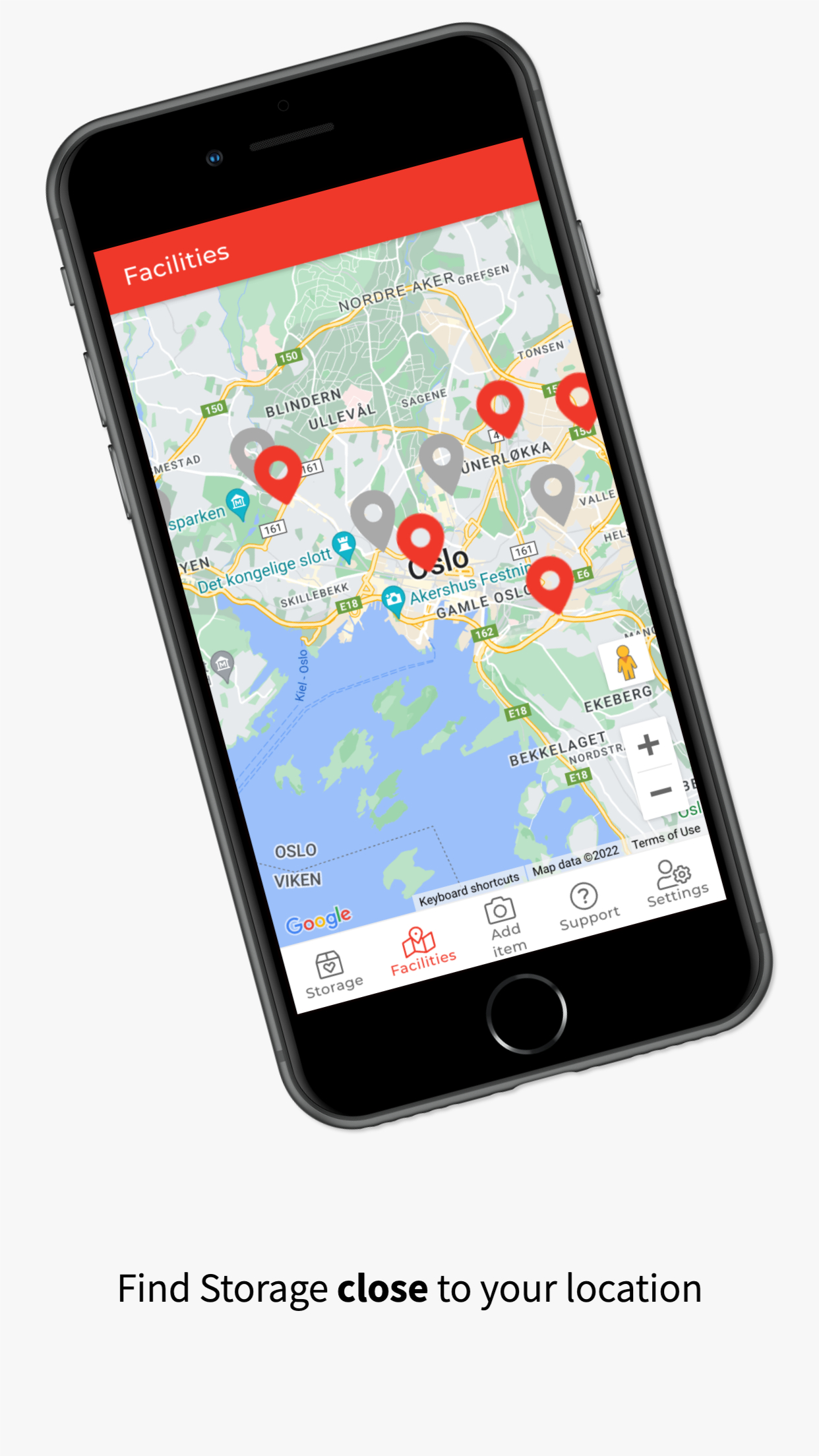 Find Flexistore facilities close to you on the map